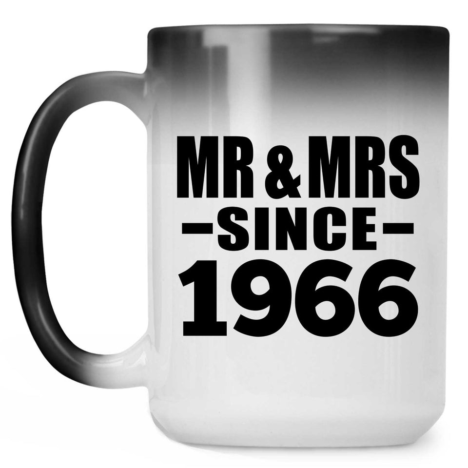 58th Anniversary Mr & Mrs Since 1966 - 15 Oz Color Changing Mug