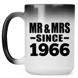 58th Anniversary Mr & Mrs Since 1966 - 15 Oz Color Changing Mug