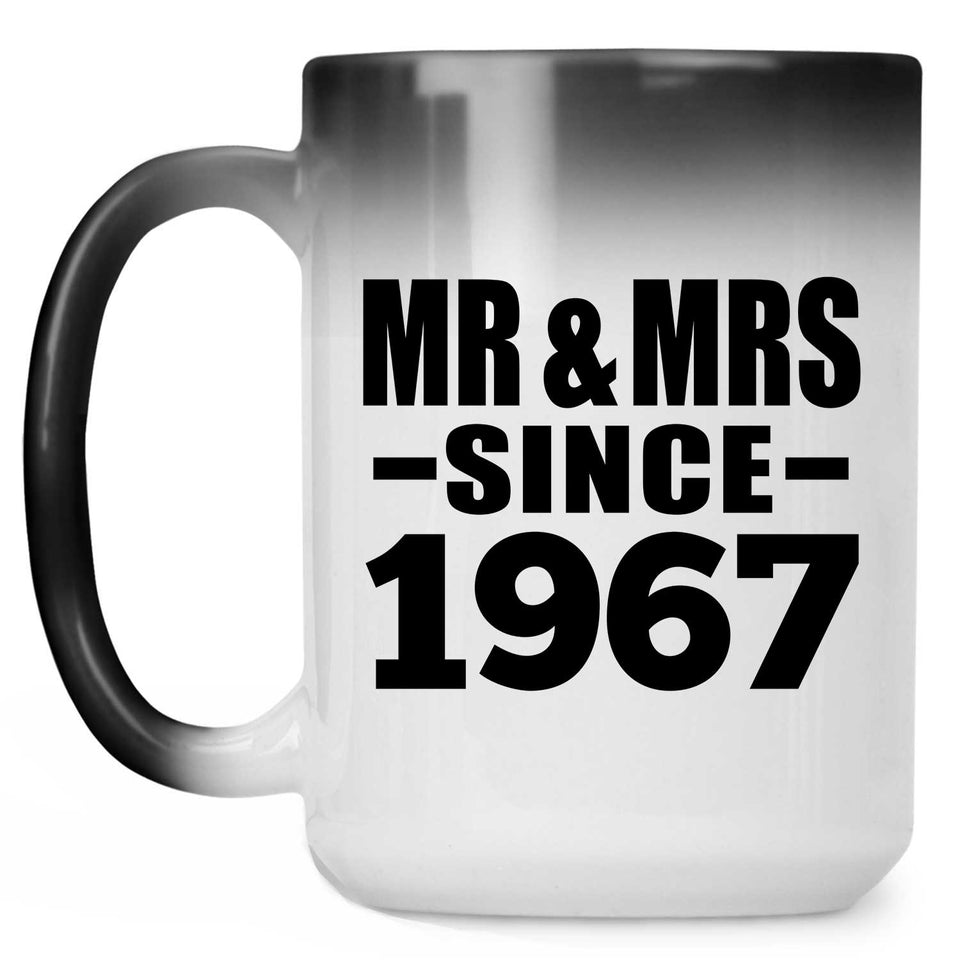 57th Anniversary Mr & Mrs Since 1967 - 15 Oz Color Changing Mug