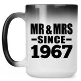 57th Anniversary Mr & Mrs Since 1967 - 15 Oz Color Changing Mug