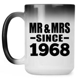 56th Anniversary Mr & Mrs Since 1968 - 15 Oz Color Changing Mug