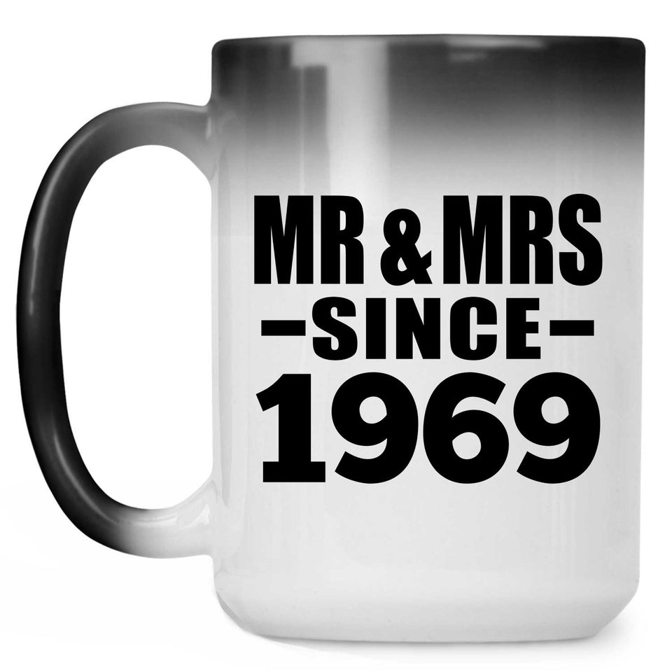 55th Anniversary Mr & Mrs Since 1969 - 15 Oz Color Changing Mug