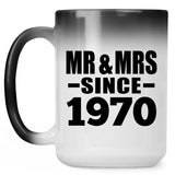 54th Anniversary Mr & Mrs Since 1970 - 15 Oz Color Changing Mug