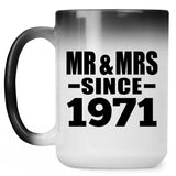 53rd Anniversary Mr & Mrs Since 1971 - 15 Oz Color Changing Mug