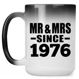48th Anniversary Mr & Mrs Since 1976 - 15 Oz Color Changing Mug