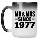 47th Anniversary Mr & Mrs Since 1977 - 15 Oz Color Changing Mug