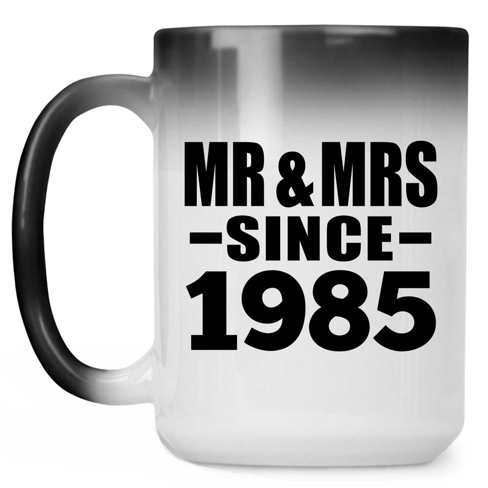39th Anniversary Mr & Mrs Since 1985 - 15 Oz Color Changing Mug