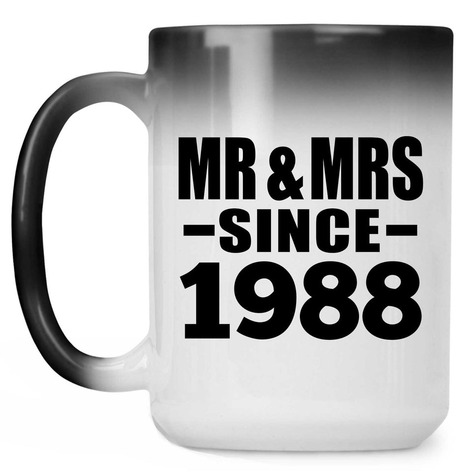 36th Anniversary Mr & Mrs Since 1988 - 15 Oz Color Changing Mug