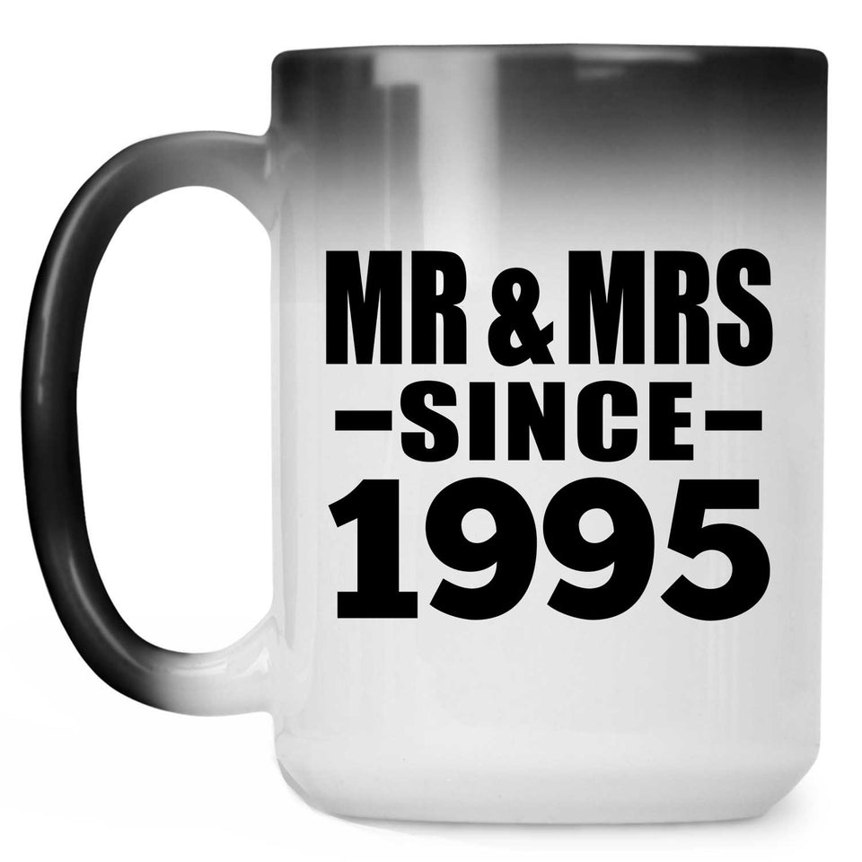 29th Anniversary Mr & Mrs Since 1995 - 15 Oz Color Changing Mug