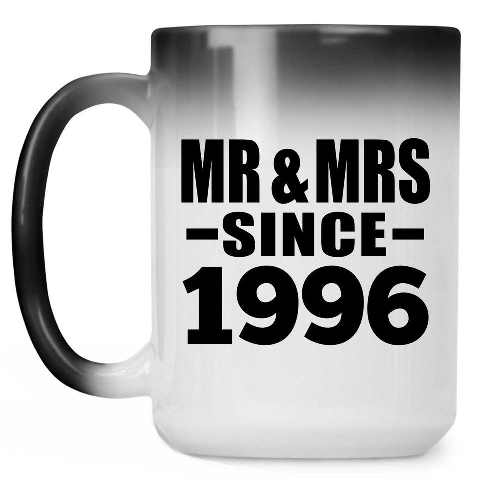 28th Anniversary Mr & Mrs Since 1996 - 15 Oz Color Changing Mug