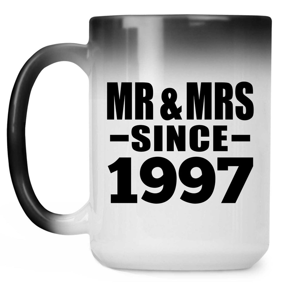 27th Anniversary Mr & Mrs Since 1997 - 15 Oz Color Changing Mug