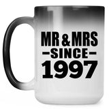 27th Anniversary Mr & Mrs Since 1997 - 15 Oz Color Changing Mug