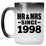 26th Anniversary Mr & Mrs Since 1998 - 15 Oz Color Changing Mug