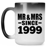25th Anniversary Mr & Mrs Since 1999 - 15 Oz Color Changing Mug