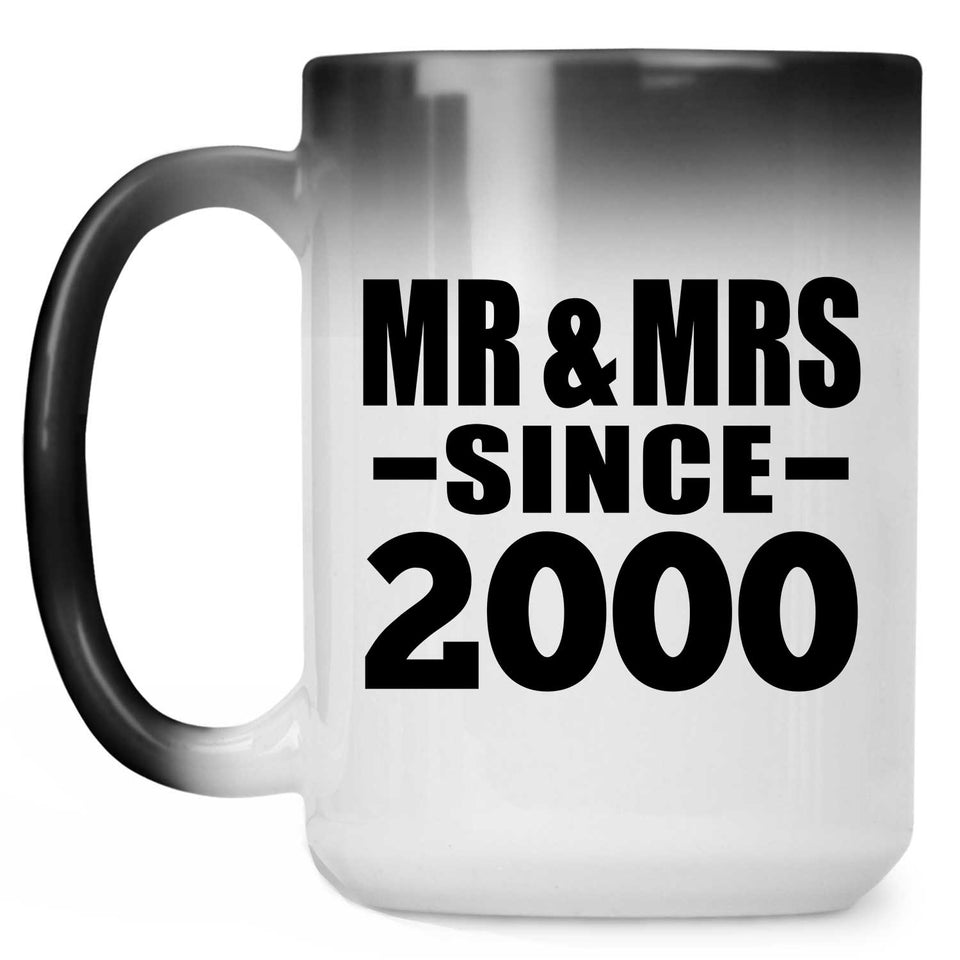 24th Anniversary Mr & Mrs Since 2000 - 15 Oz Color Changing Mug