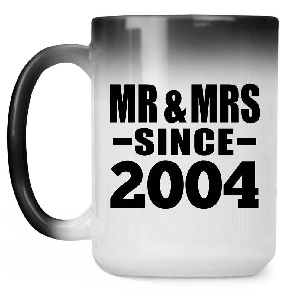 20th Anniversary Mr & Mrs Since 2004 - 15 Oz Color Changing Mug