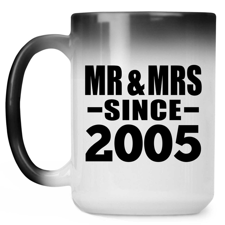 19th Anniversary Mr & Mrs Since 2005 - 15 Oz Color Changing Mug