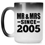 19th Anniversary Mr & Mrs Since 2005 - 15 Oz Color Changing Mug