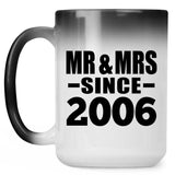 18th Anniversary Mr & Mrs Since 2006 - 15 Oz Color Changing Mug