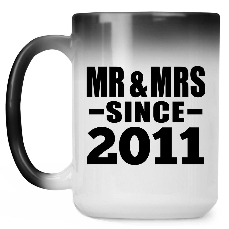 13th Anniversary Mr & Mrs Since 2011 - 15 Oz Color Changing Mug
