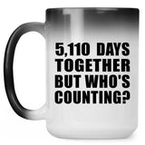 14th Anniversary 5,110 Days Together But Who's Counting - 15 Oz Color Changing Mug