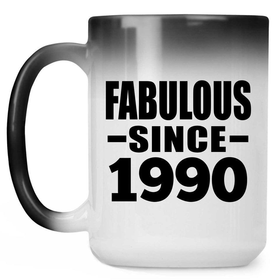 34th Birthday Fabulous Since 1990 - 15 Oz Color Changing Mug