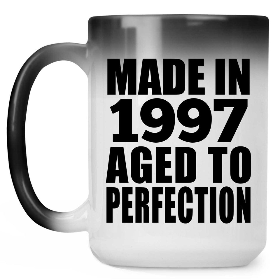 27th Birthday Made In 1997 Aged to Perfection - 15 Oz Color Changing Mug