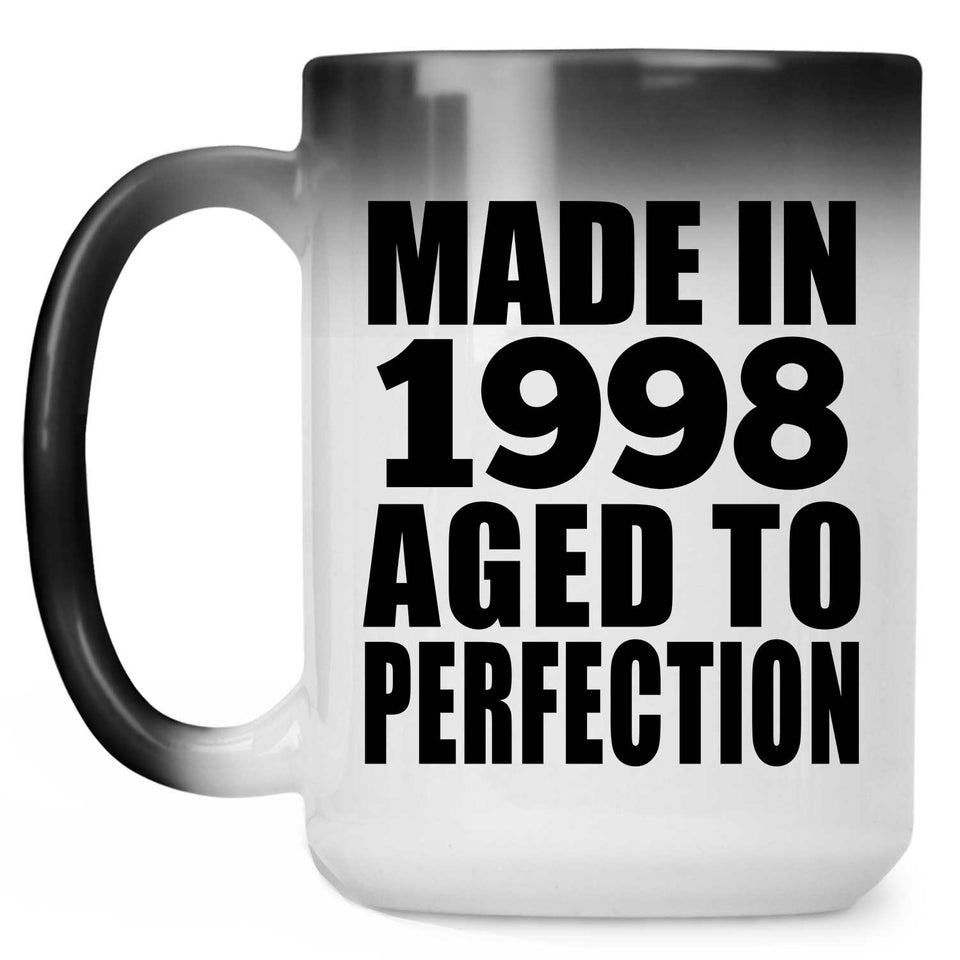 26th Birthday Made In 1998 Aged to Perfection - 15 Oz Color Changing Mug