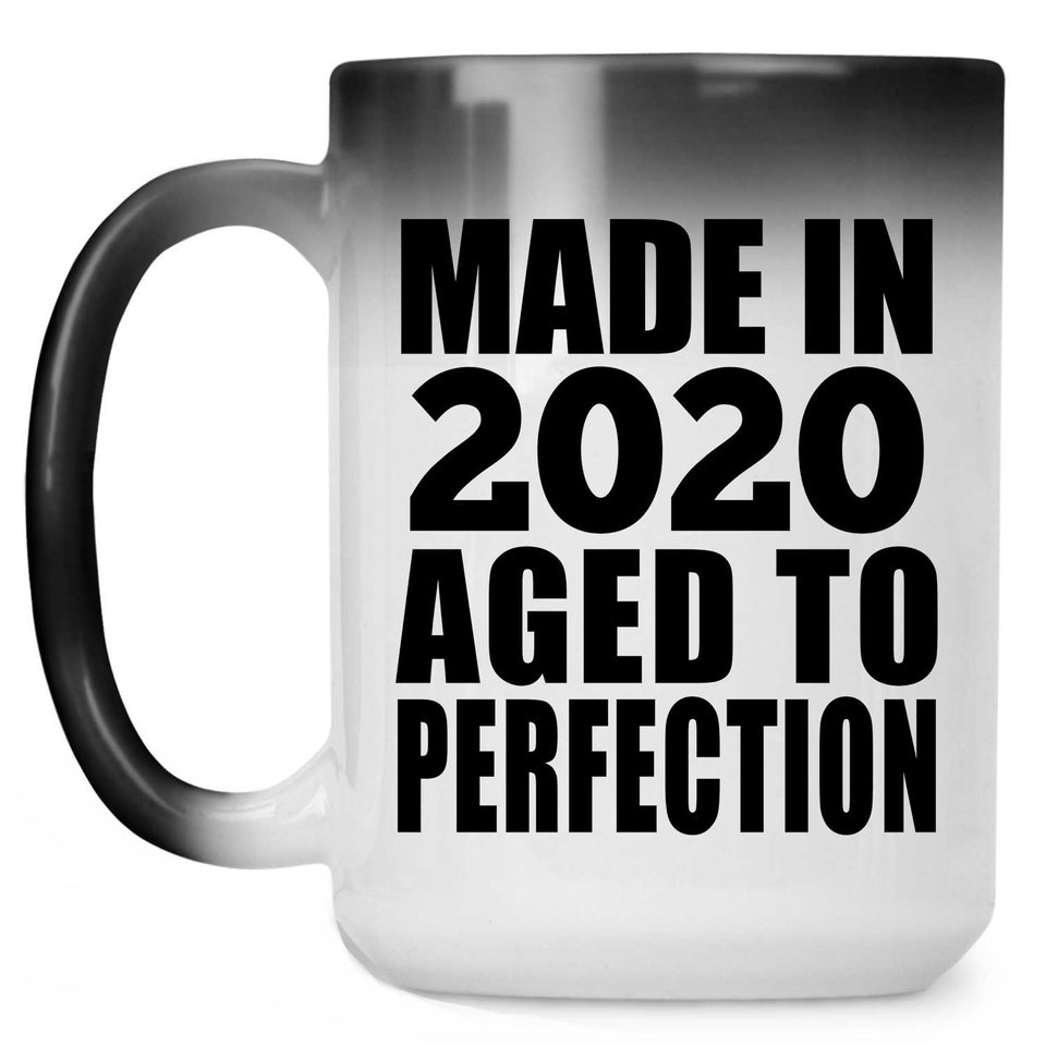4th Birthday Made In 2020 Aged to Perfection - 15 Oz Color Changing Mug