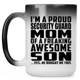 Proud Security Guard Mom Of Awesome Son - 15 Oz Color Changing Mug