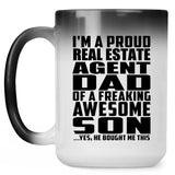 Proud Real Estate Agent Dad Of Awesome Son - 15 Oz Color Changing Mug