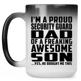 Proud Security Guard Dad Of Awesome Son - 15 Oz Color Changing Mug
