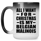 All I Want For Christmas Is My Belgian Malinois - 15 Oz Color Changing Mug
