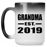 Grandma Established EST. 2019 - 15oz Color Changing Mug