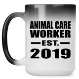 Animal Care Worker Established EST. 2019 - 15oz Color Changing Mug