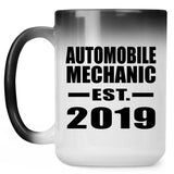 Automobile Mechanic Established EST. 2019 - 15oz Color Changing Mug