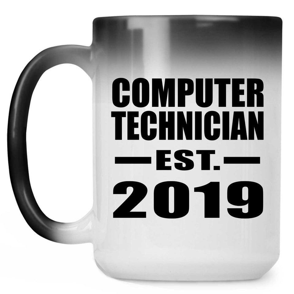 Computer Technician Established EST. 2019 - 15oz Color Changing Mug