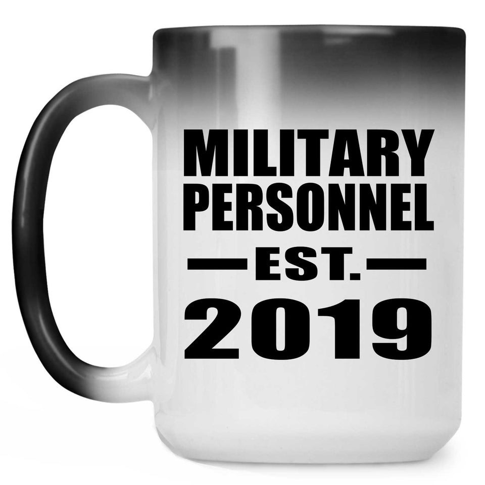 Military Personnel Established EST. 2019 - 15oz Color Changing Mug