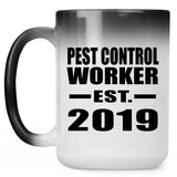 Pest Control Worker Established EST. 2019 - 15oz Color Changing Mug