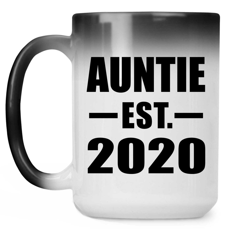 Auntie Established EST. 2020 - 15oz Color Changing Mug