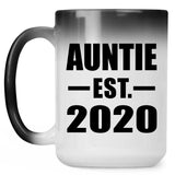 Auntie Established EST. 2020 - 15oz Color Changing Mug