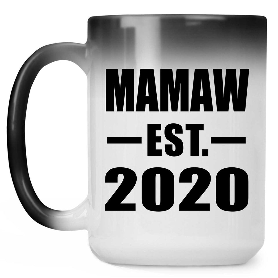 Mamaw Established EST. 2020 - 15oz Color Changing Mug