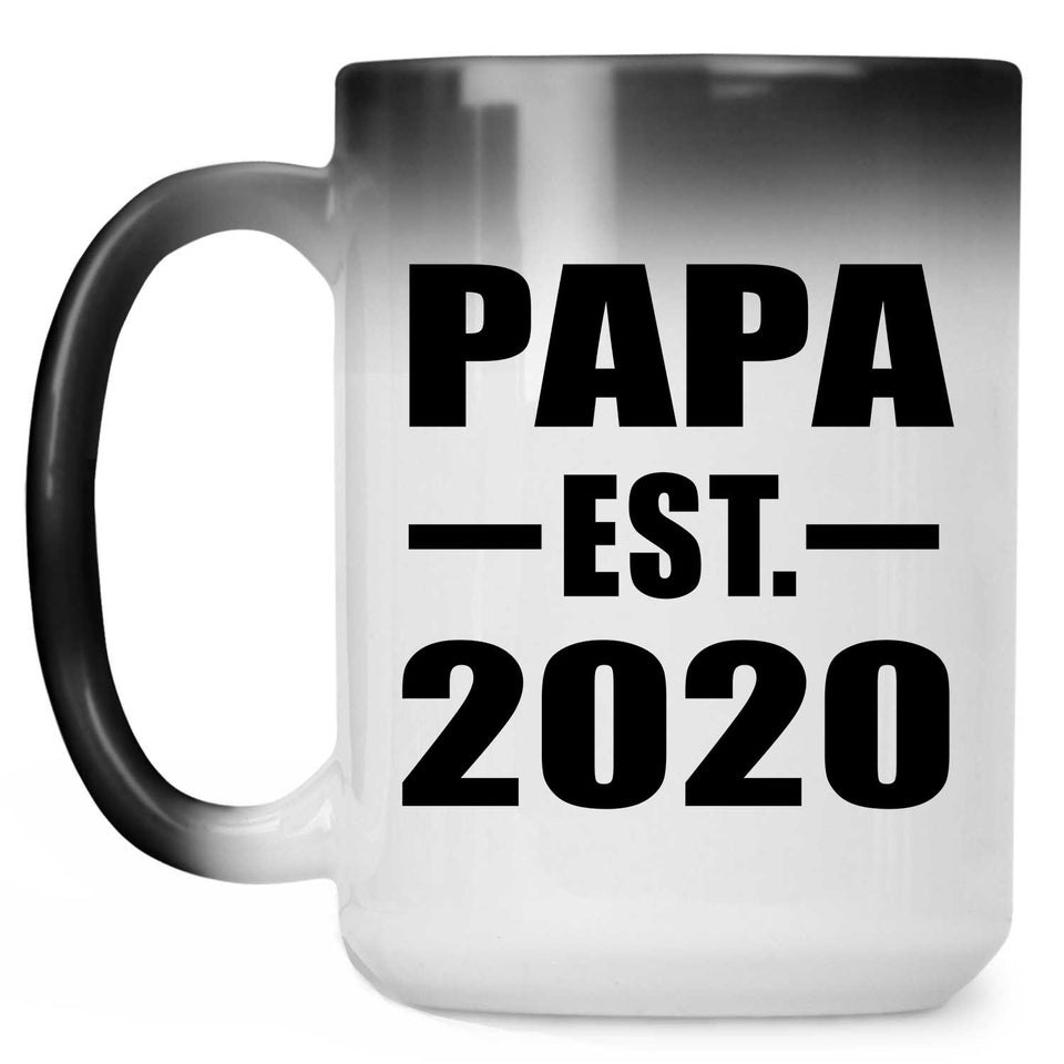 Papa Established EST. 2020 - 15oz Color Changing Mug