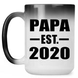 Papa Established EST. 2020 - 15oz Color Changing Mug