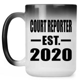Court Reporter Established EST. 2020 - 15oz Color Changing Mug
