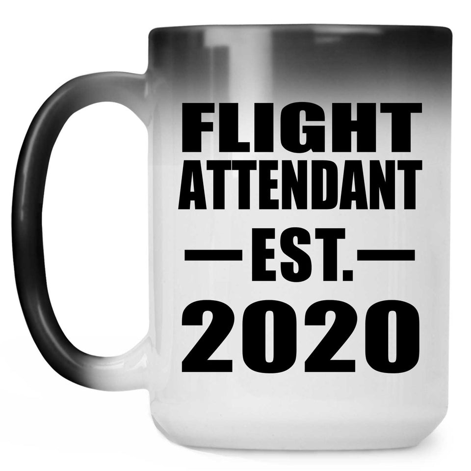Flight Attendant Established EST. 2020 - 15oz Color Changing Mug