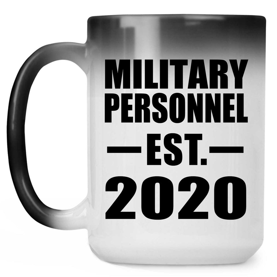 Military Personnel Established EST. 2020 - 15oz Color Changing Mug