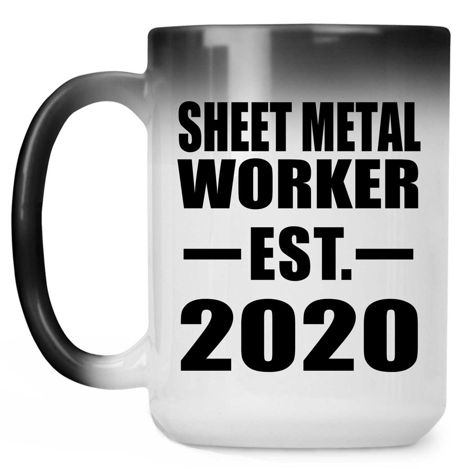 Sheet Metal Worker Established EST. 2020 - 15oz Color Changing Mug