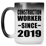 Construction Worker Since 2019 - 15oz Color Changing Mug