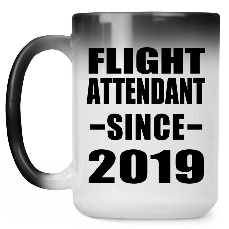 Flight Attendant Since 2019 - 15oz Color Changing Mug